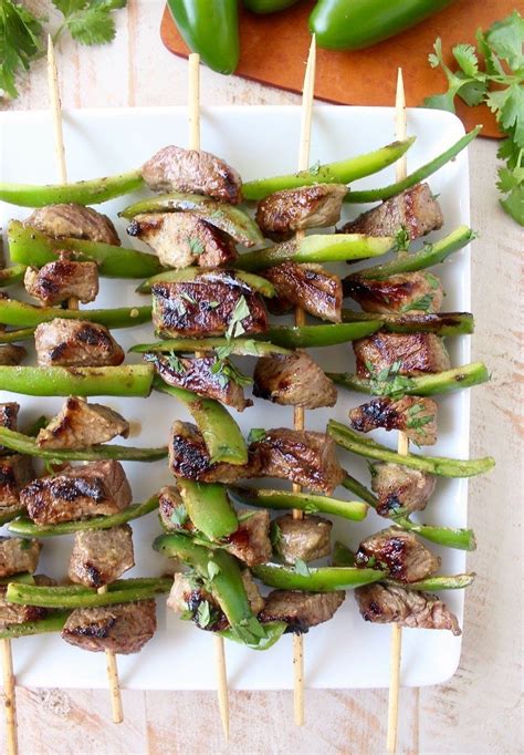 These Steak Kabobs Are Marinated In A Delicious Honey Lime Jalapeno