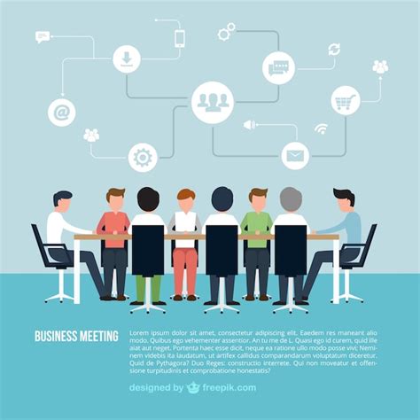 Premium Vector Business Meeting Infographic