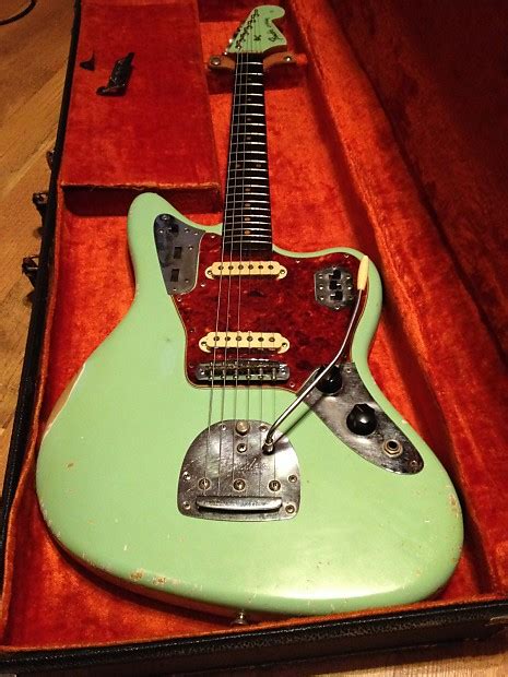 Fender Jaguar 1964 Sea Foam Green Refin Reverb
