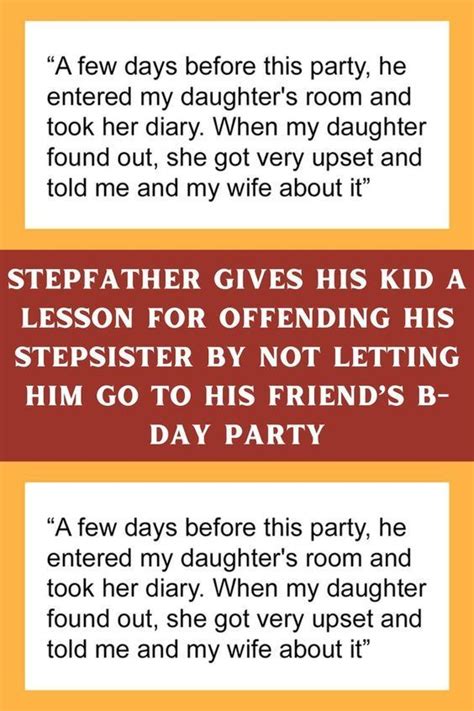 Stepfather Gives His Kid A Lesson For Offending His Stepsister By Not Letting Him Go To His