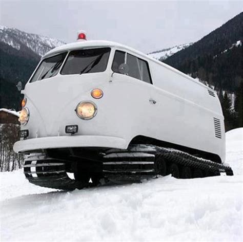 Volkswagen Bus Becomes A Snow Conquering Snowcat