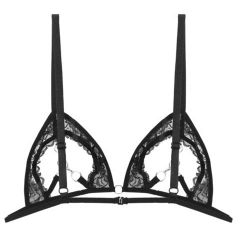 Sexy Women See Through Lace Bra Bralette Lingerie Open Cups Bra Top Crop Top Ebay
