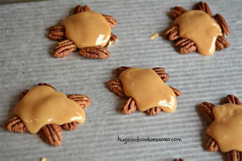 Suzanne's favorite turtles preheat oven to 350 degrees. Toasted Pecan Turtle Clusters - Hugs and Cookies XOXO