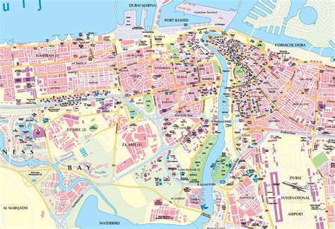 Maps dubai (united arab emirates) to print and to download. Karten Vereinigte Arabische Emirate und Dubai mit Straßenkarte