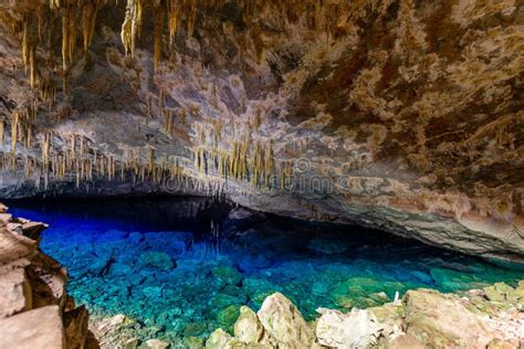 Abismo Anhumas Cave With Underground Lake Bonito National Park Mato
