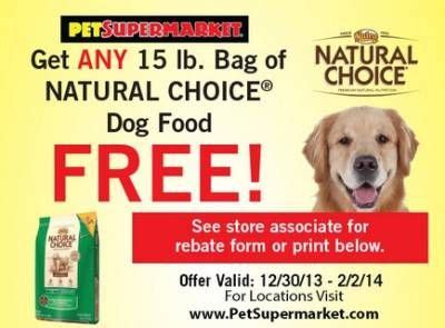 Offer valid through 12/31/2021 or while supplies last. Coupon - Free Bag of Natural Choice Dog Food | Munchkin ...