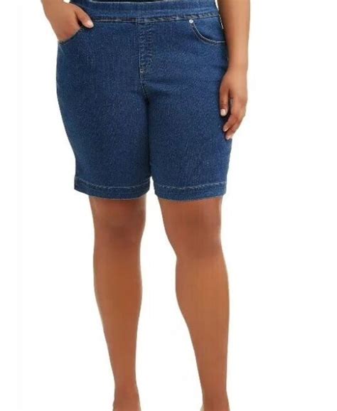 Terra And Sky Womens Plus Size Pull On Denim Shorts Size 4x 28w 30w Ebay
