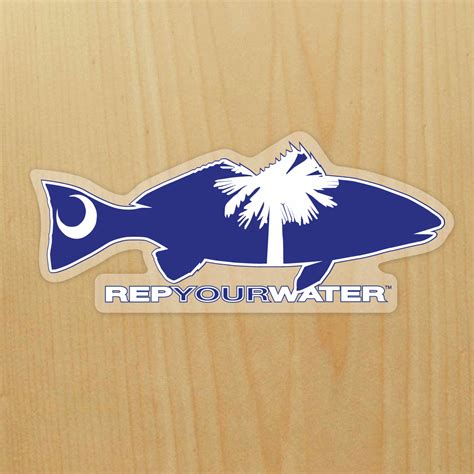 South Carolina Flag Sticker Rep Your Water