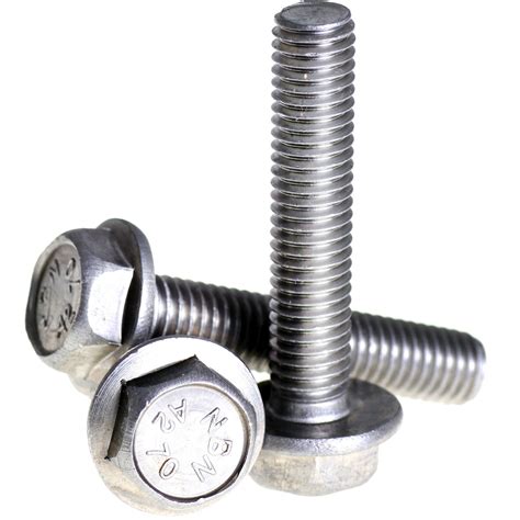 6mm M6 A2 Stainless Steel Flanged Hex Head Bolts Flange Hexagon Screws