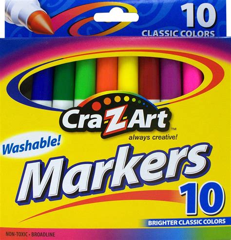 CRA-Z-ART Washable Classic Markers (Pack of 10): Amazon.co.uk: Toys & Games