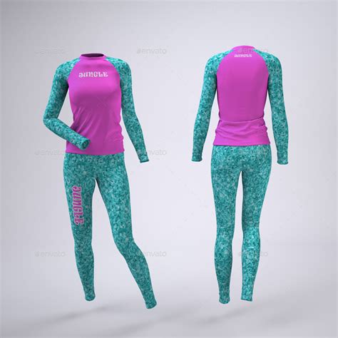 Download Woman's Rashguard and Leggings Mock-Up by Sanchi477 ...