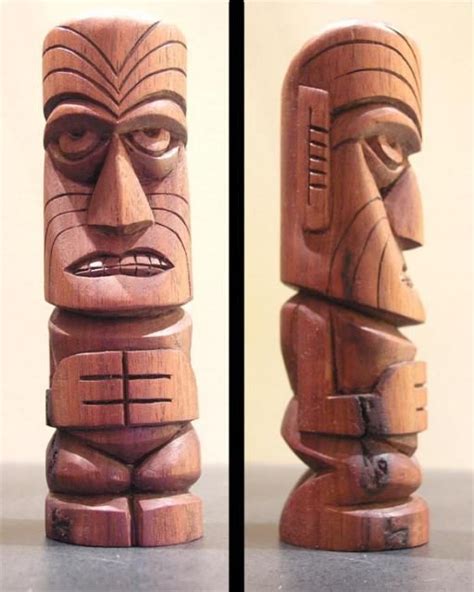 Maori Tiki Tiki Statues Wood Carving Art Tiki Art