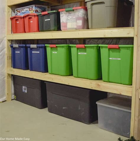 Organize Your Totes With This Diy Storage Shelving And Make Them For A