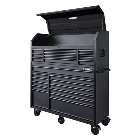 Husky 52 in 18 drawer tool chest and cabinet set. Husky 56 in. 23-Drawer Tool Chest and Rolling Cabinet Set ...