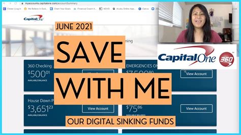 Save With Me Sinking Funds Capital One 360 Savings Accounts Youtube