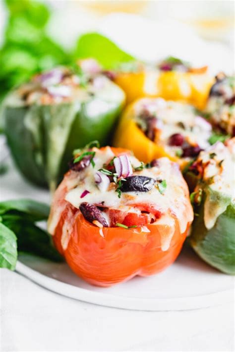 Easy Vegetarian Stuffed Peppers Recipe Healthy Seasonal Recipes