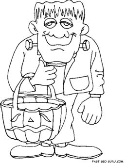 Halloween coloring pages for kids free coloring pictures. printable halloween frankenstein coloring pages ...