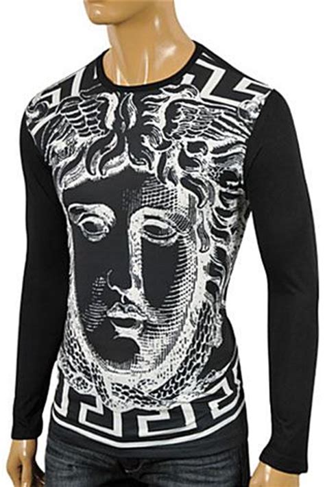 3,138 items on sale from $50. Mens Designer Clothes | VERSACE Men's Long Sleeve Fitted ...