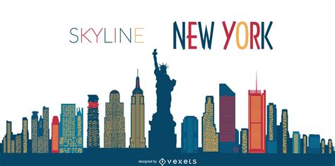 New York Skyline Illustration Vector Download