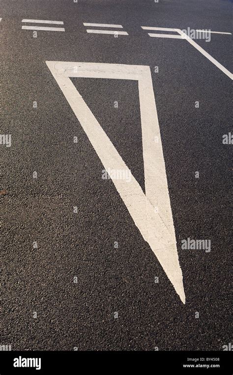 Give Way Road Marking Stock Photos And Give Way Road Marking Stock Images