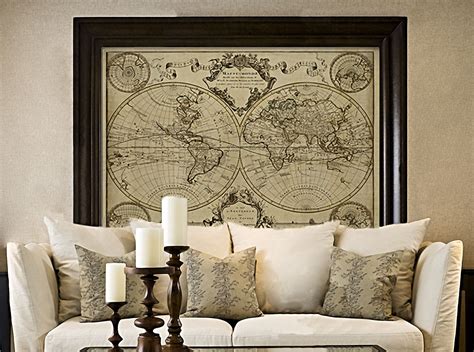 Antique Restoration Restoration Hardware Old World Maps Vintage