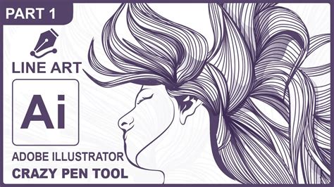 Create Hair And Face Line Art In Adobe Illustrator Part 1 Youtube
