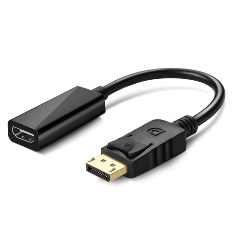 DP to HDMI Adapter, 4K UHD Supported Gold Plated DisplayPort Male to ...
