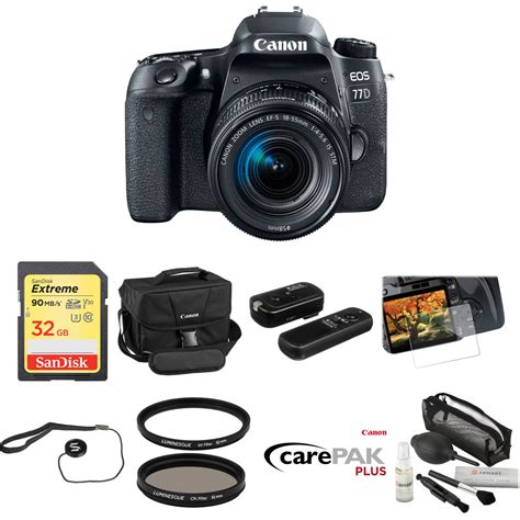 Canon Eos 77d Dslr Camera With 18 55mm Lens Deluxe Kit Bandh
