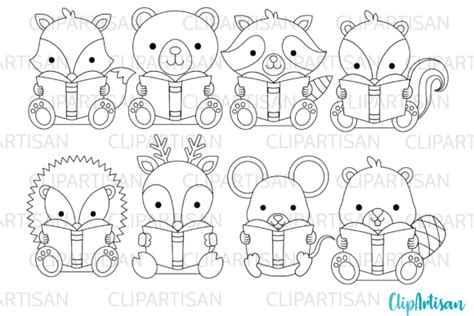 Woodland Animal Baby Coloring Pages