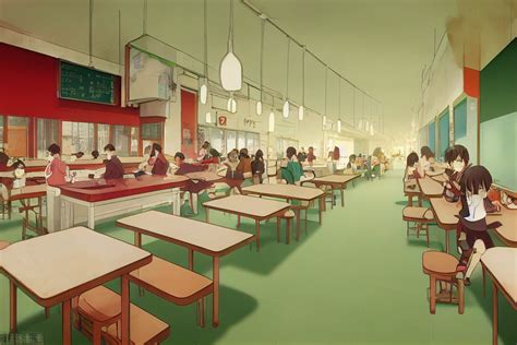 Anime School Cafeteria