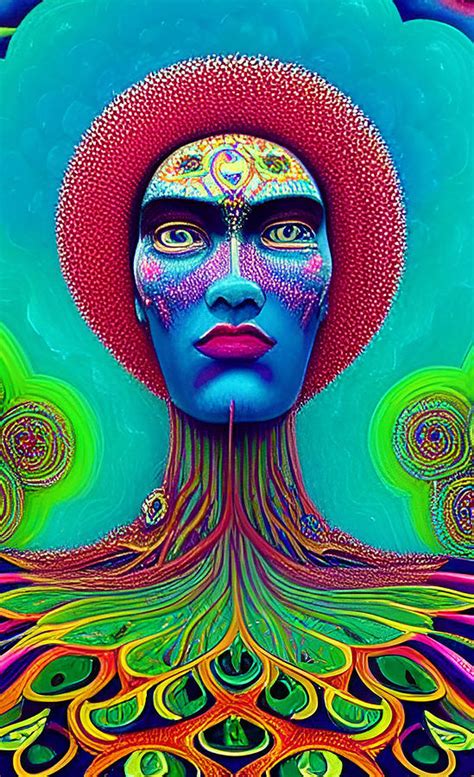psychedelic portrait 37 digital art by barroa artworks pixels