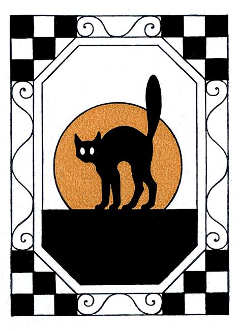 14 Black Cat Clipart Halloween The Graphics Fairy