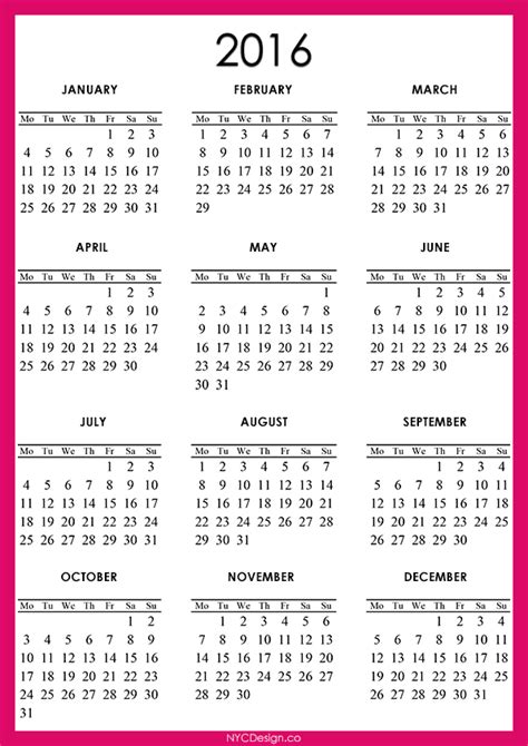 Printable A4 Calendar Calendar Template 2021
