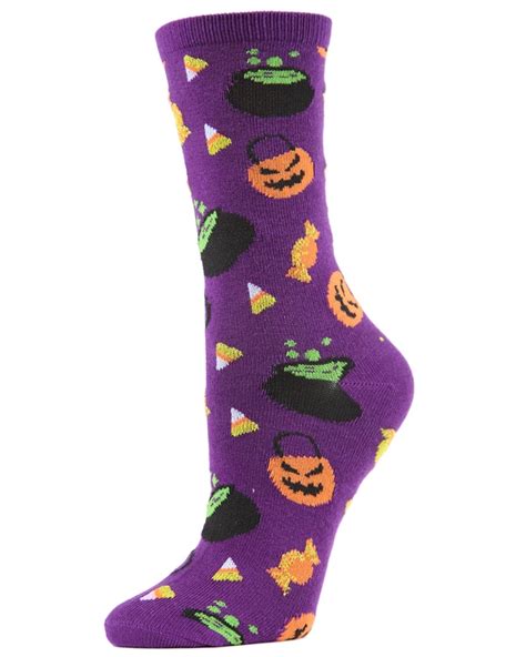 Festive Pumpkin Crew Socks Halloween Socks Pumpkin Socks Novelty Socks