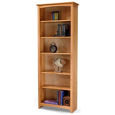 Alder Bookcases Solid Wood Alder Bookcase With 5 Open Shelves