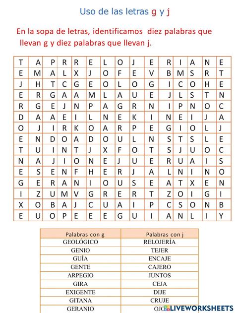 The Spanish Word Search Is Shown With Words In English And Spanish As