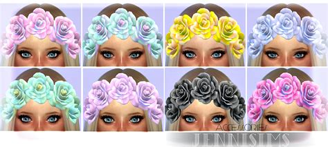 Downloads Sims 4base Game Accessory Flowers Autumn Headbands Jennisims