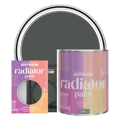 Anthracite Radiator Paint Satin Grey Finish Rust Oleum