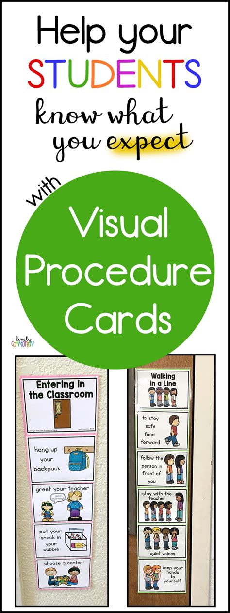 Visual Procedure Cards For Students To Help Them Learn How To Read And