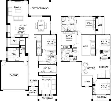 Kensington Collection Floor Plan Two Storey Bedroom Guest Room