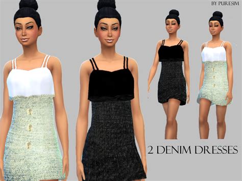 The Sims Resource Denim Dresses