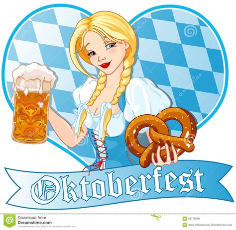Oktoberfest Girl Stock Vector Illustration Of Fest Bavaria 58776910