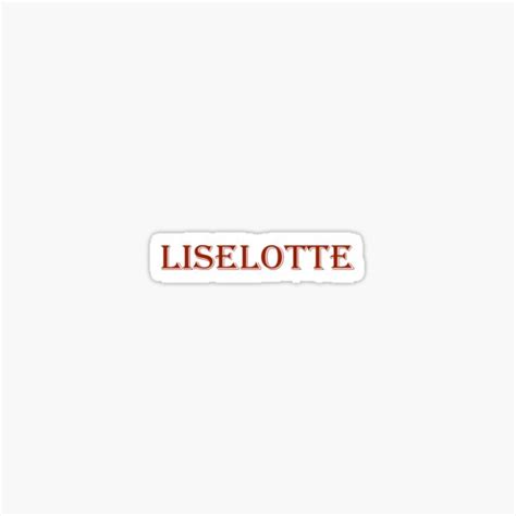 Liselotte Sticker For Sale By Melmel Redbubble