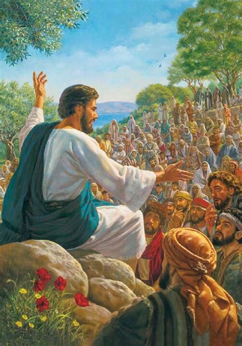 Jesus Talking To The Crowds He Witnessed About His Father And The
