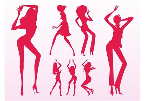 Sexy Dancing Girls Silhouettes Download Free Vector Art Stock
