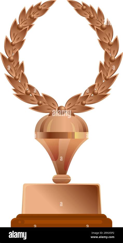 Bronze Award Achievment Sign Honor Sport Trophy Stock Vector Image