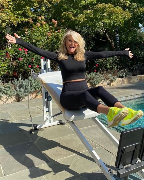 christie brinkley 66 displays ageless beauty as she reveals workout routine daily star