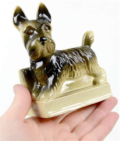 Scottish Terrier Bookend Ceramic Japan Mid Century Dog Etsy