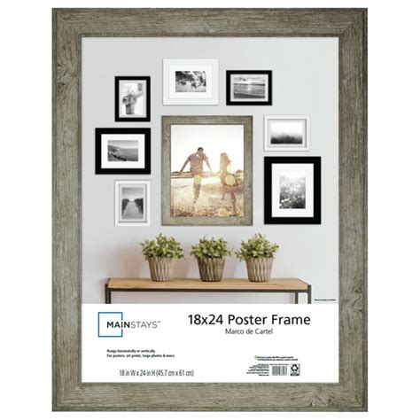 Mainstays 18x24 Rustic Woodgrain Poster And Picture Frame