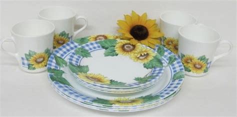 Corelle Sunflower Dinnerware Set Corning Sunsations 16
